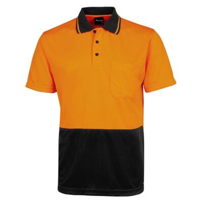 Mens Hi Vis Jacquard Non Cuff Polo Thumbnail